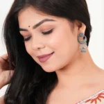 Women’s Handmade Traditional Jhumki With Moon Motif Chandbali Design Ethnic Wedding Wear Earrings For Women